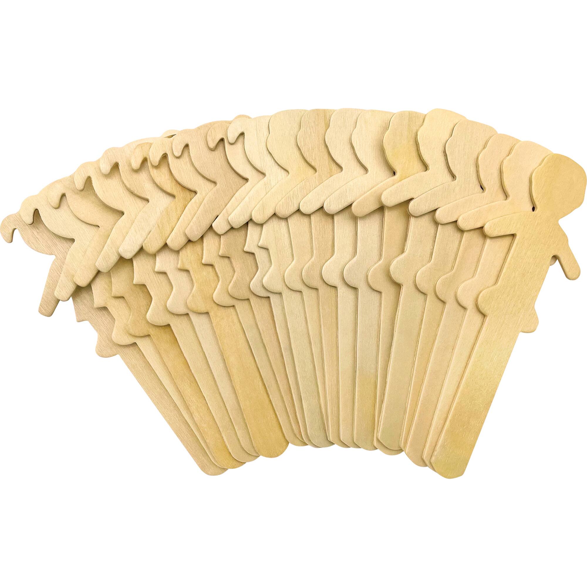 Teacher Created Resources People-Shaped Craft Sticks, 3 Packs of 50